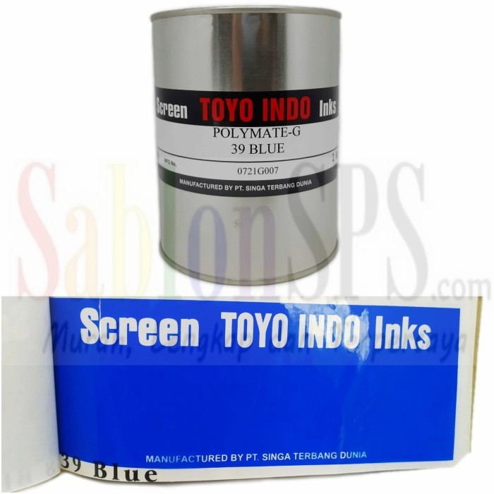 

TINTA TOYO POLYMATE BLUE G39 BIRU TINTA SABLON PLASTIK 1KG