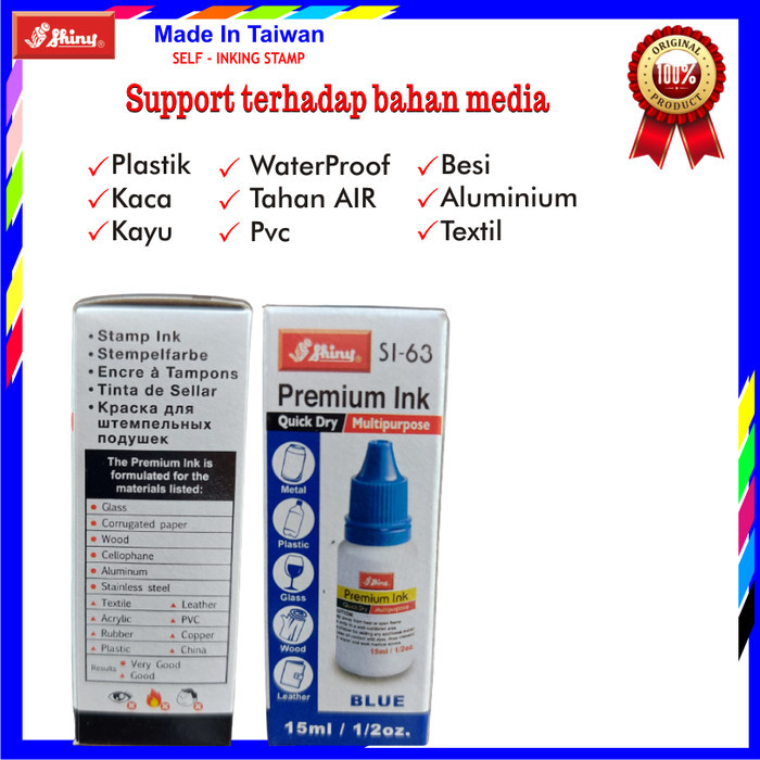 

TINTA STEMPEL SHINY PERMANENT INK STAMP ISI ULANG WATERPROOF