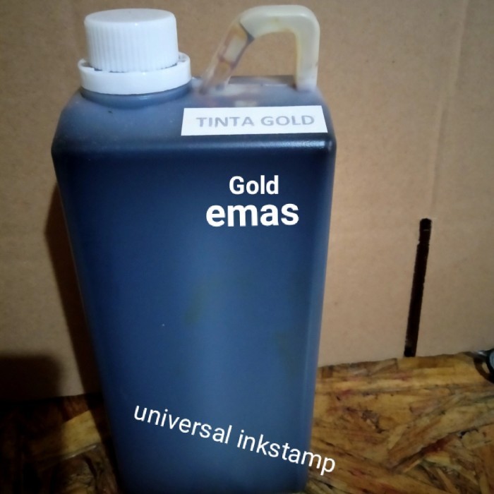 

TINTA STEMPEL FLASH WARNA GOLD / EMAS 1 LITER