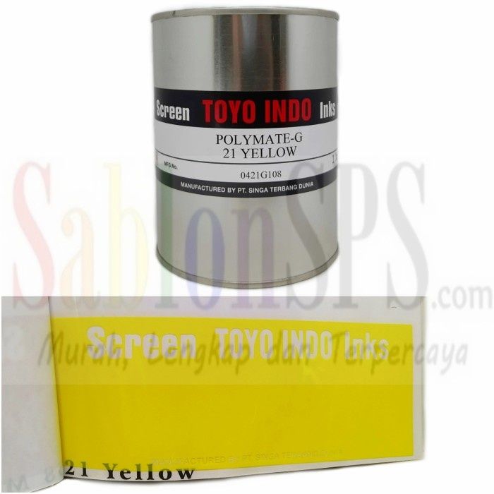 

TINTA TOYO POLYMATE YELLOW G21 KUNING TINTA SABLON PLASTIK 1KG