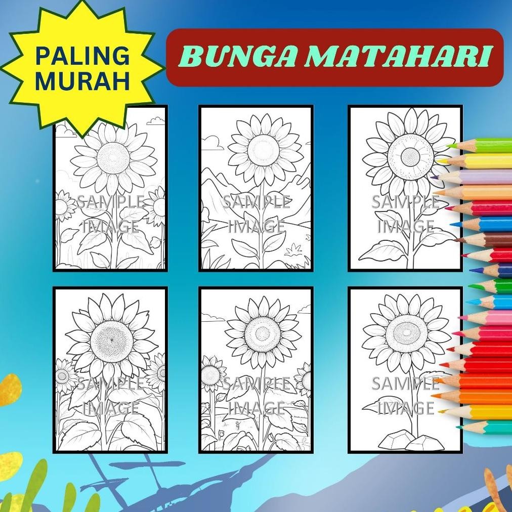 

Good Quality Kertas Mewarnai Ukuran A5 / Bunga Matahari / Gambar Mewarnai / Coloring Book / Untuk Sd Tk Paud Premium