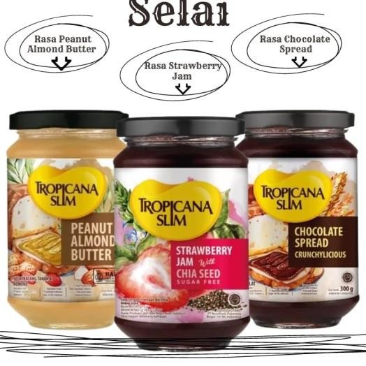 

Slim Chocolate Spread 300Gr /Strawberry Jam Selai