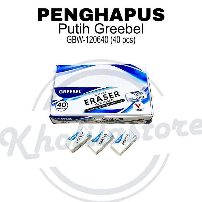 

(40 pcs) Eraser / Penghapus Putih Kecil Greebel GBW120640 LARIS