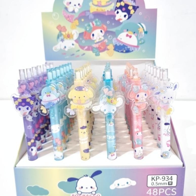 

gha-68 Grosir Pena Sanrio Acrylic 1box isi 48pcs / Grosir Pulpen Sanrio Sale