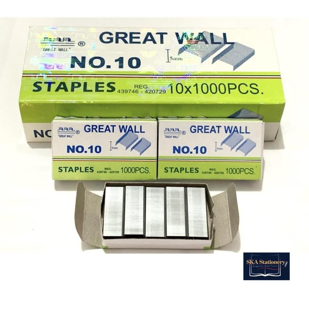 

Refill/Isi Staples Greatwall No 10 Ori (Pak) - Termurah