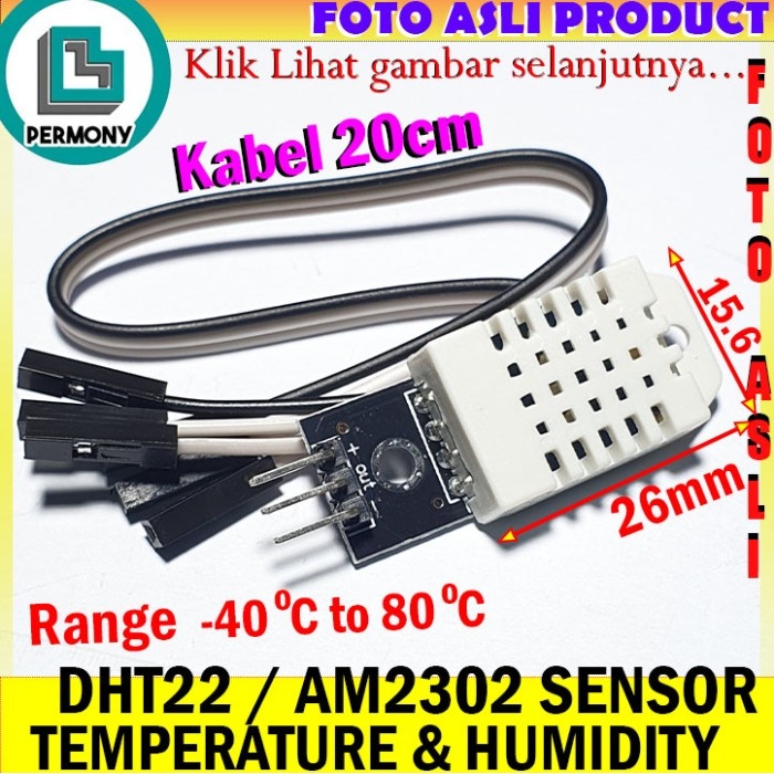 Dht22 Sensor Temperature Humidity Am2303 Module Suhu Dan Kelembaban