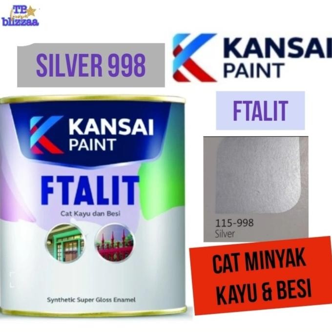 Ready Ftalit 998 Silver Ftalit Silver 115-998 Cat Minyak Kayu Besi 1Kg  Siap Kirim 