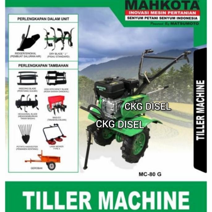 [Bebas Ongkir] Mesin Tiller Cultivator Bajak Tanah Kering Mahkota