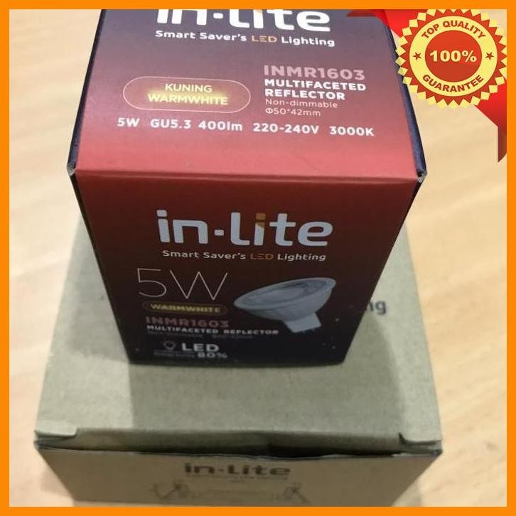 (lest) lampu spotlight inlite 5watt warm white + fitting