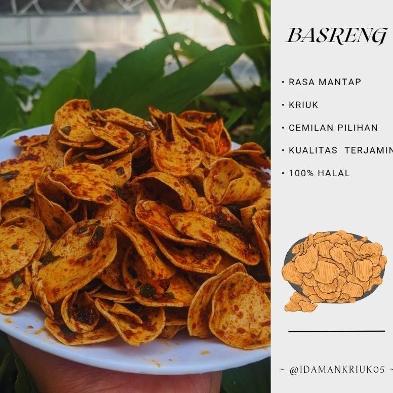 

Flash Sale Basreng Kriuk Daging Sapi Pedas Daun Jeruk 500G/Bareng/Kriuk/Mantap/Renyah Murah