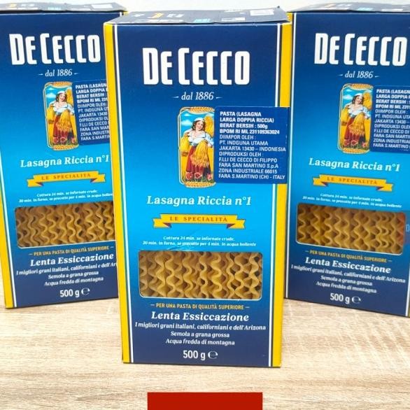 

De Cecco Lasagna No.1 Pasta 500G- Lasagna Bolognese Sheet Italy