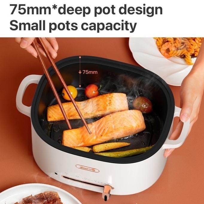 Deerma Dg20 Alat Masak Panci Elektrik Listrik Kukus Goreng Steam 1200W Realpict Bolabulatstore