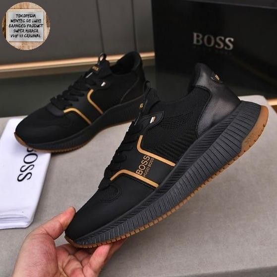 Sepatu Sneakers Casual Branded Pria / Sepatu Sneakers Branded Mirror Vvip Elegan Black Authentic Ram
