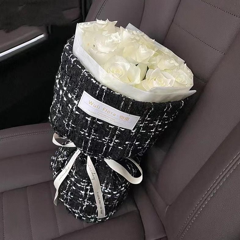 

VIRAL Korean tweed wrapping plain/kain tweed akrilik import/Kain Bunga tg-342