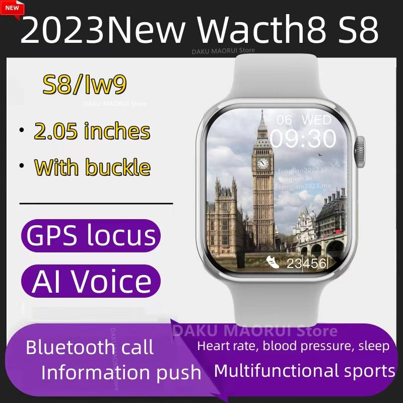 IW9 Smart Watch Women Bluetooth Call NFC GPS Men Fitness Series 8 SmartWatch 2.05 inci 2023 Jam Baru