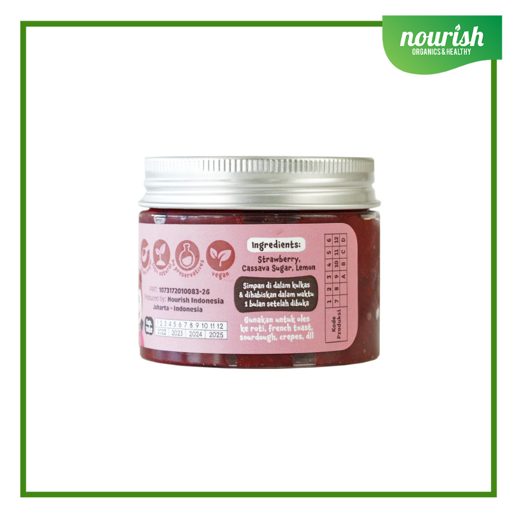 

RK 60 STRAWBERRY JAM VEGAN (SELAI STRAWBERRY) RENDAH KALORI, TANPA GULA PASIR 90gr