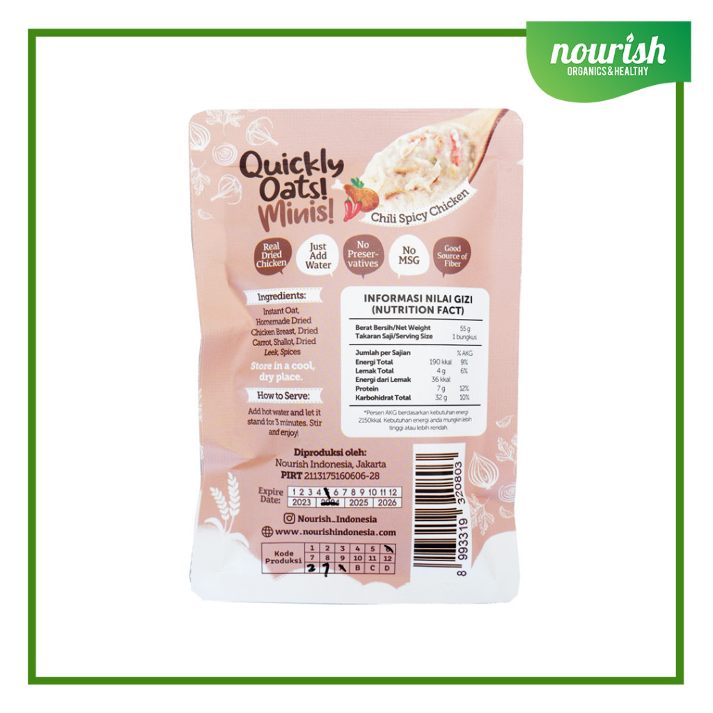 

Nafariz724 Quickly Oats! Minis! T Oatmeal Chili Spicy Chicken No Msg 55Gr