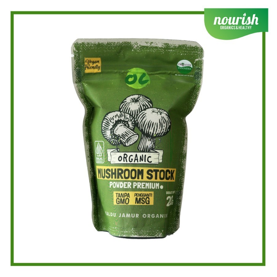 

Organic Center Kaldu Jamur PREMIUM Non GMO, No MSG HALAL - 20 GRAM