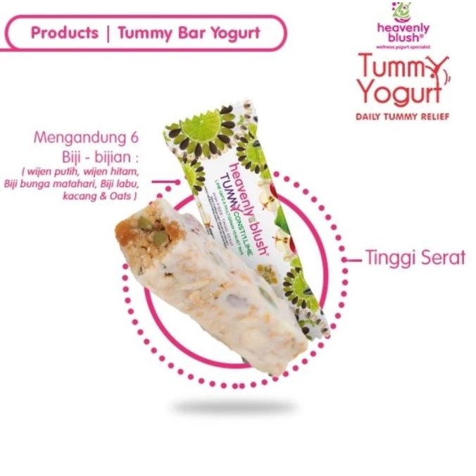 

HEAVENLY BLUSH TUMMY YOGHURT BAR BERRIES AND LIME ORIGINAL SNACK DIET SNACK SEHAT SNACK BAR CEMILAN SEHAT