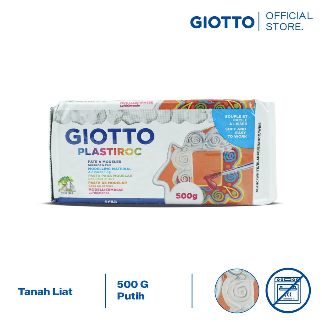 

giotto plastiroc tanah liat 500 g modelling material tekstur lembut lyr-685100 nana mart