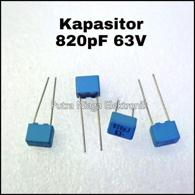 Baru Kapasitor MKM 820pF 63V / 0,82NF 63Volt MMK nonpolar 820pJ63 putr4n