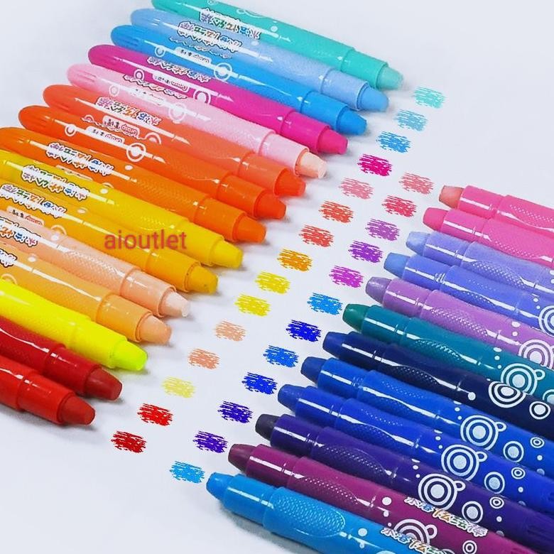 

SALE Silky Crayon Grasp 12 / 23 / 36 / 48 Warna Besar / Sedang / Kecil Crayon Licin Watercolori fgh-56