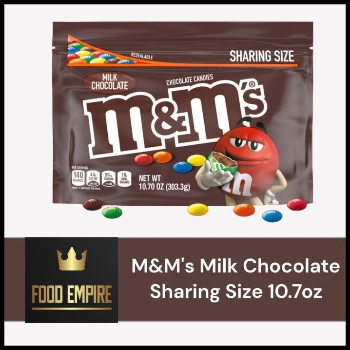 

M&M'S Milk Chocolate Sharing Size 10.7 Oz | Cokelat Mnm 303,3 Gr | M&M