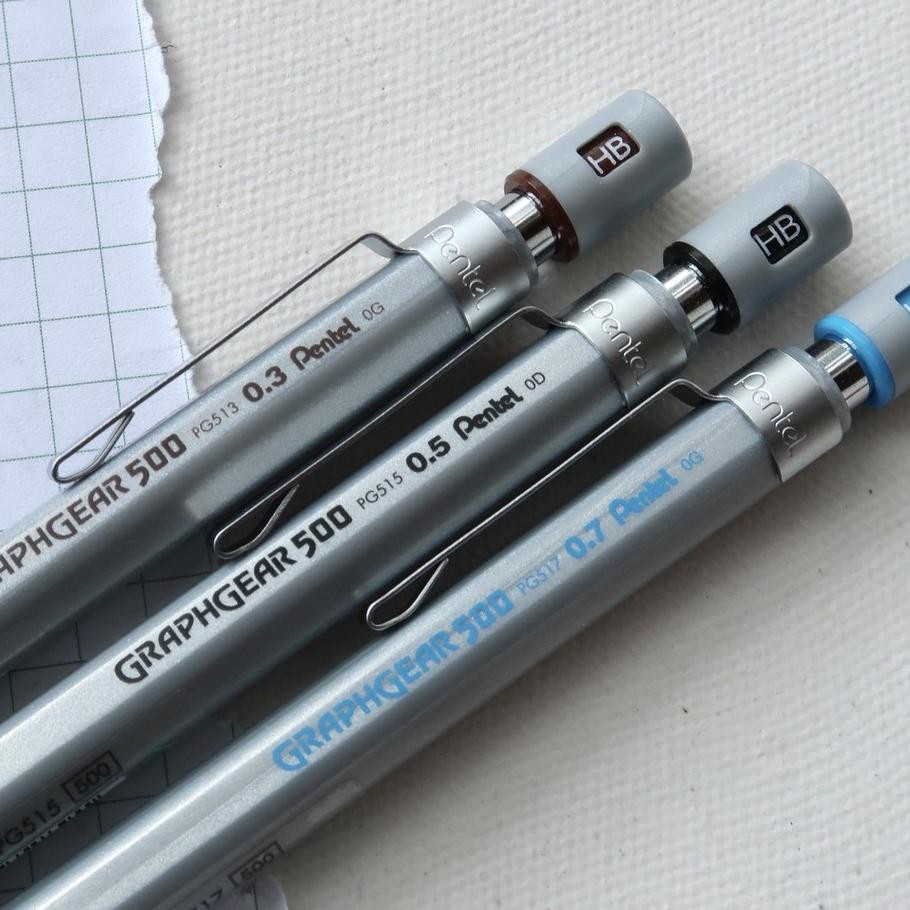 

Pentel Graph Gear 500 Mechanical Drafting Pencil (0.3 / 0.5 / 0.7 / 0.9)