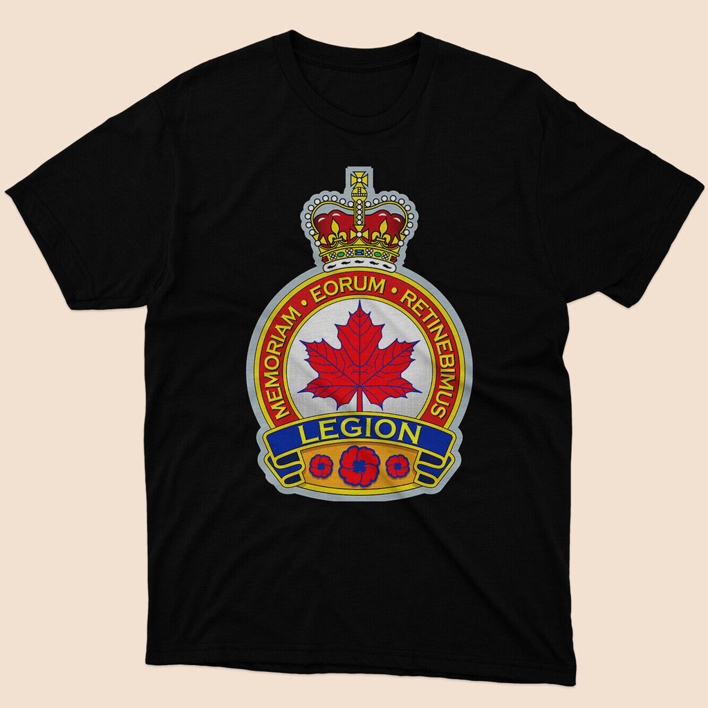 Kaos hitam pria baru dengan label Royal Canadian Legion