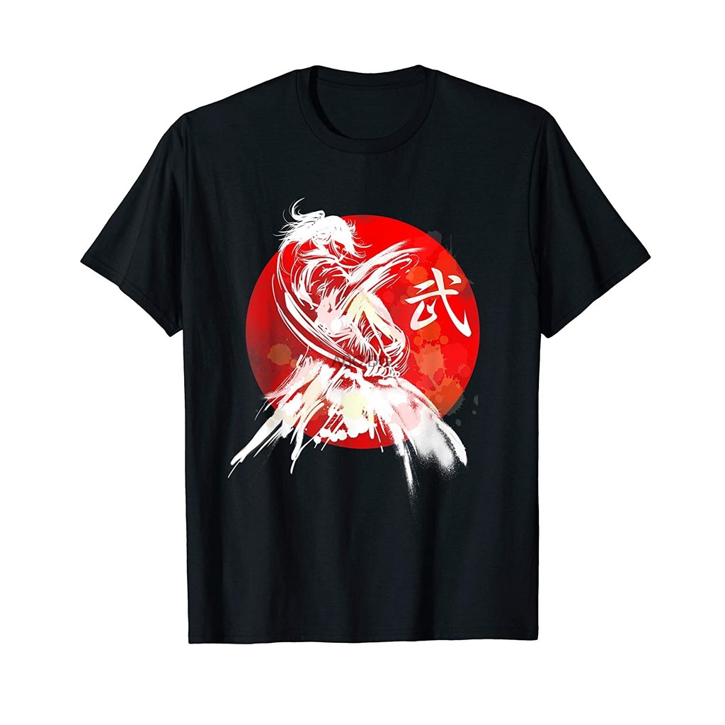 Samurai Prajurit Jepang Retro Seni Kaligrafi Jepang Tshirt