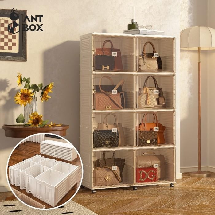 Antbox Lemari Tas / Rak Tas / Rak Helm / Kabinet 4 - 10 Box Minimalis