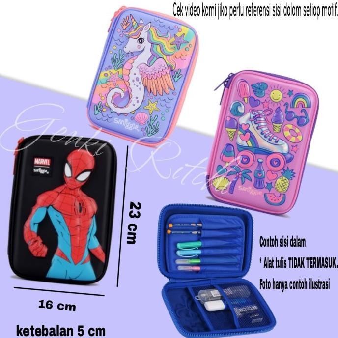 

Tempat pensil Smiggle Original Hardcase 3D EVA waterproof Sports JS