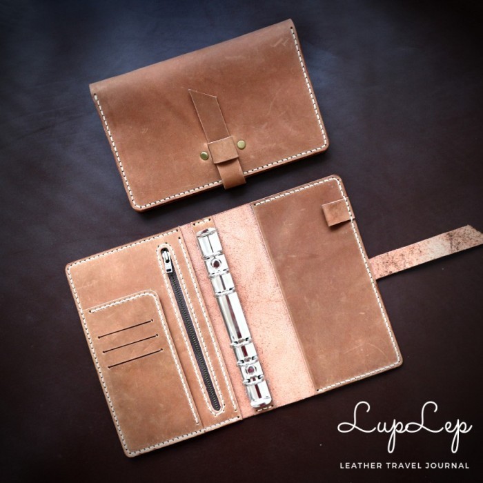 

Amberela Binder A6 Kulit Asli 6 Ring Travel Journal Leather Case
