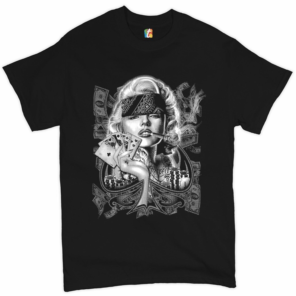 Kaos Permainan Poker Marilyn Monroe Seksi Antik