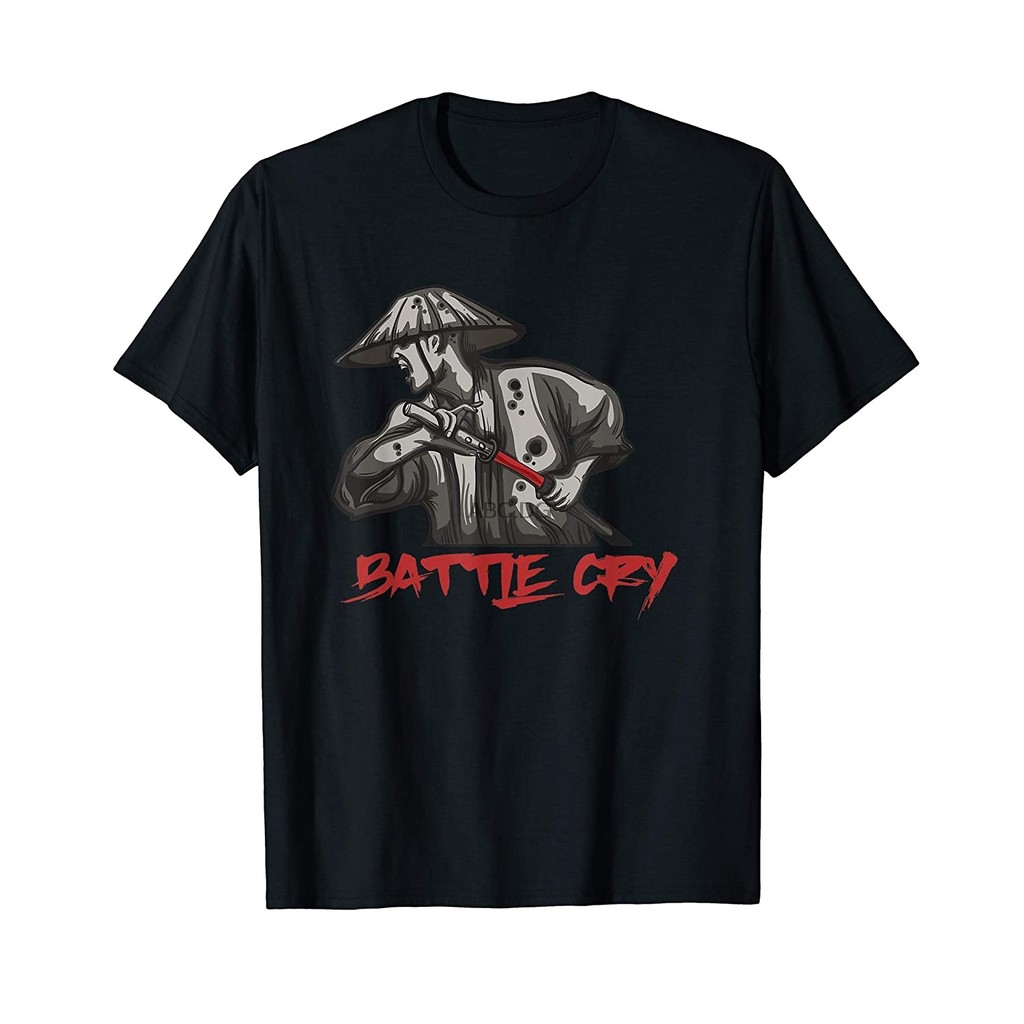 Teriakan Perang Samurai Prajurit Bushido Kaos Pedang Samurai Jepang