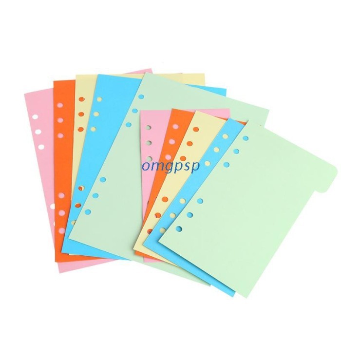

Amberela - Omg 5Pcs Kertas Isi Ulang Loose Leaf Binder 6 Lubang Ukuran A5 A6