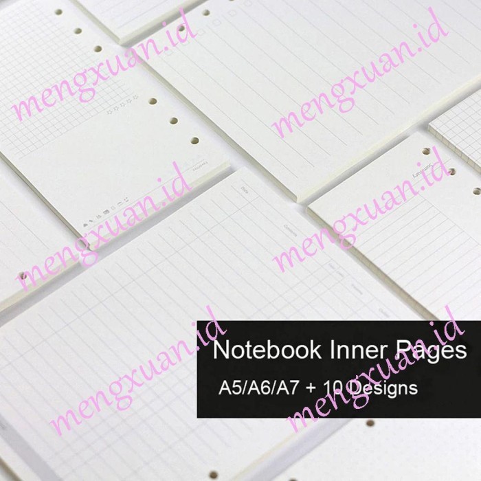 

Amberela - Mengxuan Kertas Isi Ulang Binder Loose Leaf A5 A6 A7