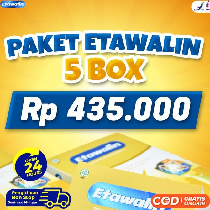 

5 BOX Etawalin Susu Terapi Nyeri Sendi & Tulang Rematik Kebas