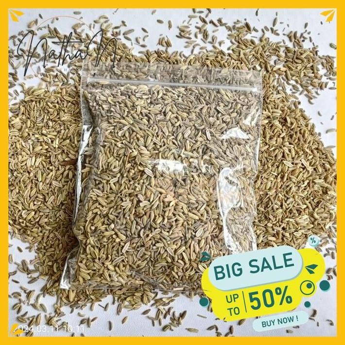 

BIJI ADAS MANIS / FENNEL SEED / ADAS MANIS KERING DIJAMIN GRATIS ONGKIR BY NATHAN GROSIR