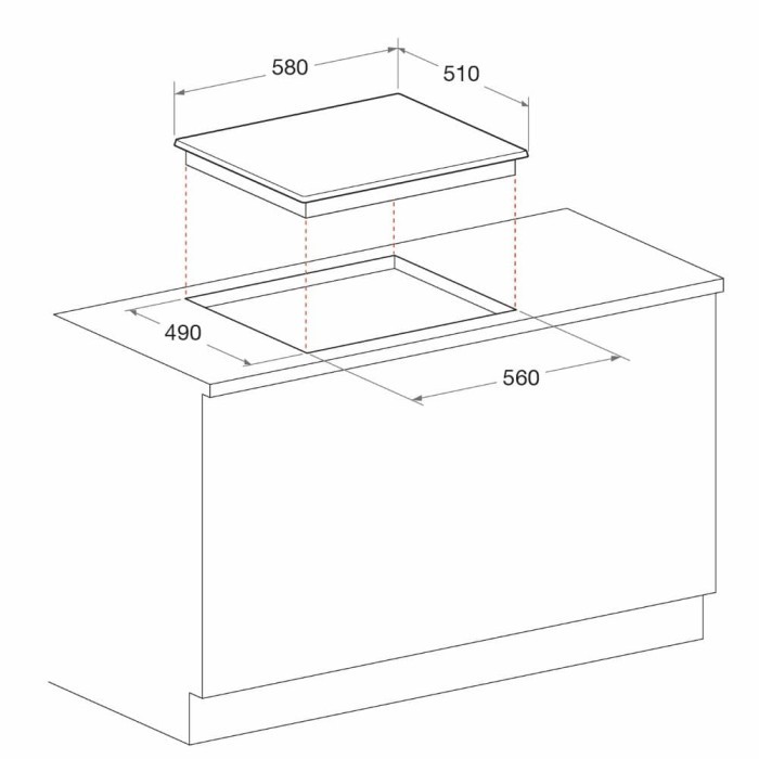 New Kompor Delizia Built In Gas Hob 60Cm Dhp64As7Ghix