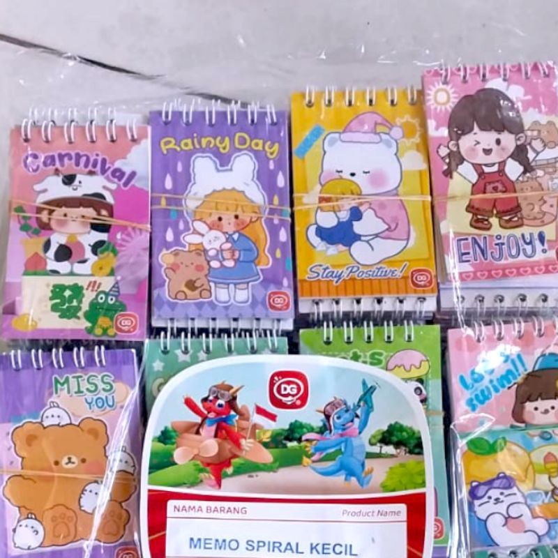 

BUKU/MEMO RING SPIRAL/MEMO SPIRAL KECIL ((30 lembar))