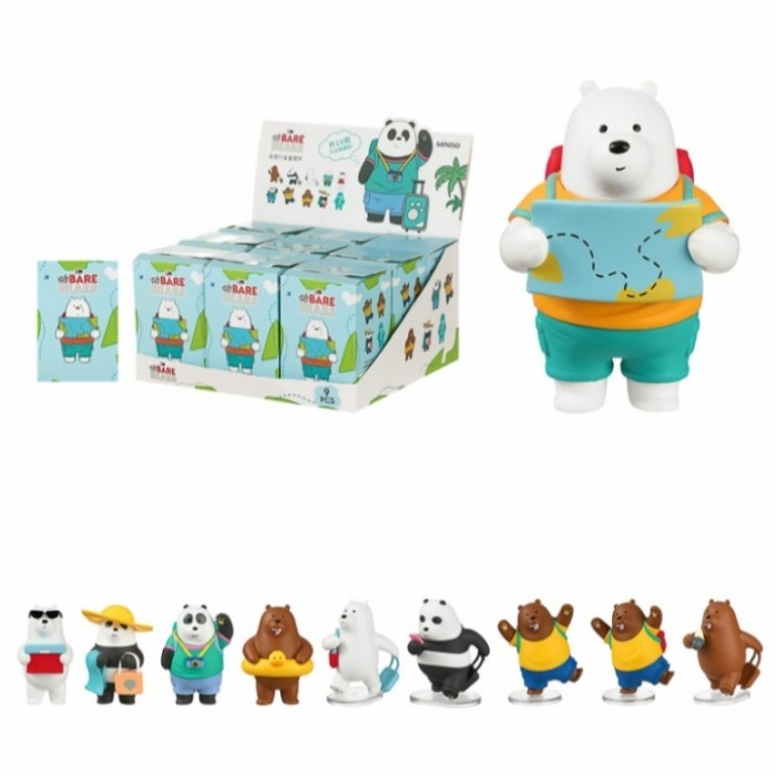 Ready We Bare Bears Go to Travel Figure / miniso blind box