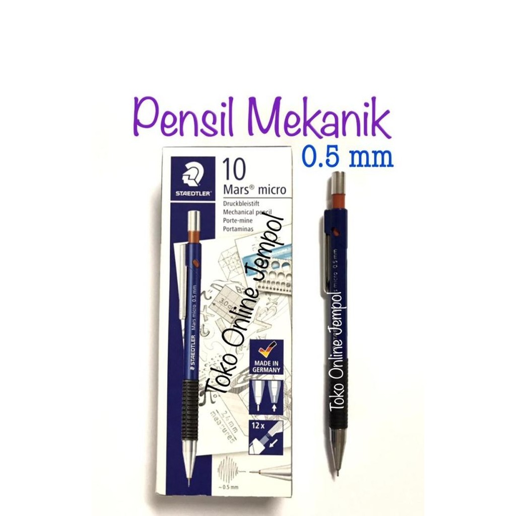 

NEW 0.5 mm Pensil Mekanik Staedtler Mars Micro Mechanical Pencil ATK1193ST