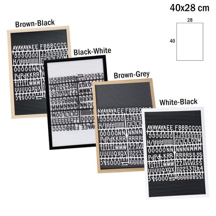 

HARGA DISC - FELT LETTER BOARD 40X28 CM (INCLUDE HURUF) PAPAN HURUF ANGKA FRAME