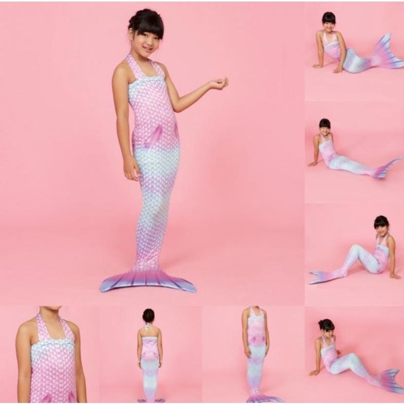 Mermaid baju duyung spesial pelangi baju renang new model kostum putri duyung anak