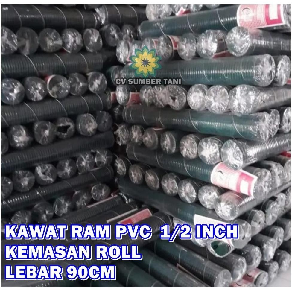 Gratis Diskon Promo Kawat Loket Ram Pvc Hijau Ukuran 1/2 Inch Untuk Kandang Unggas Atau Pagar Rumah 