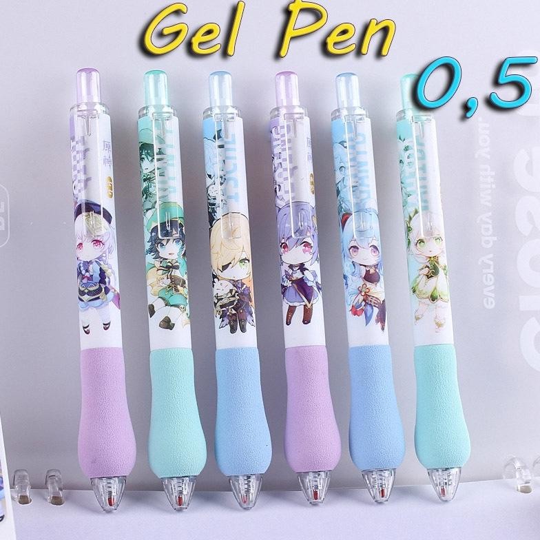 

wwr-76 Pulpen Gel Lucu Paket 6 Pcs Sanrio Gel Pena Drawing Pen Gel Pen 0,5 mm Paket Alat Tulis Pena Gel Hemat