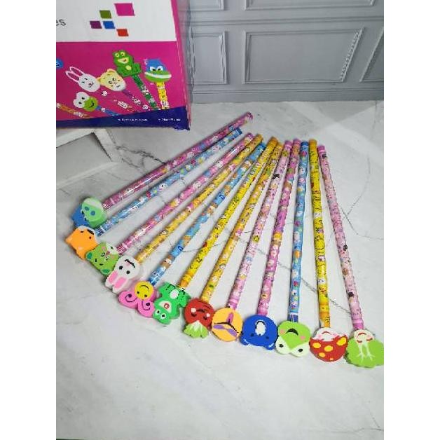 

FUZ-611 Pensil penghapus SUPER (1box=24set)/pensil unik/pensil stip/pensil hapusan Viral