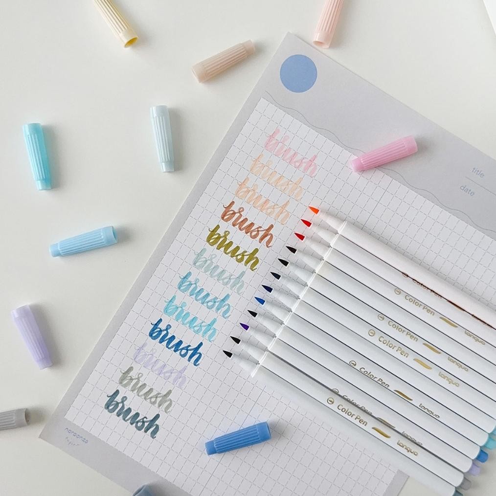 

ty-65 Winzige Set 12 Calligraphy Pen Brush Lettering Pen Aesthetic Vintage Warna Warni Brush Marker Pena Kuas Warna Pulpen Pena Kaligrafi Coloring Markers Sale