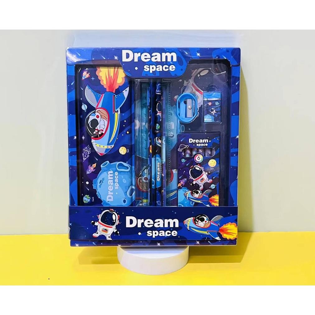 

lij-56 Kotak Pensil Anak Set 7 in 1 Stationery/Sekolah Sanrio Alat Tulis Set Kotak Pensil Sale
